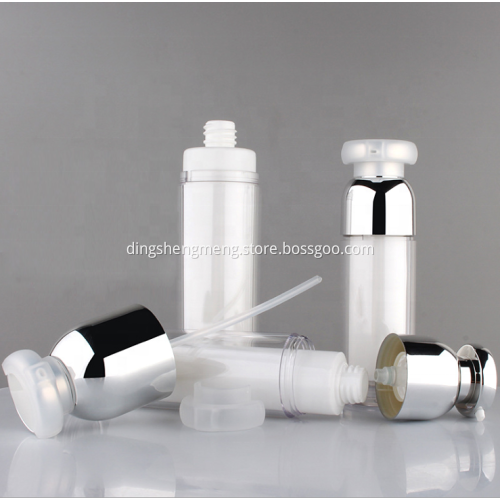 Plastic White Cosmetics Serum Airless Lotion Pump Bottle